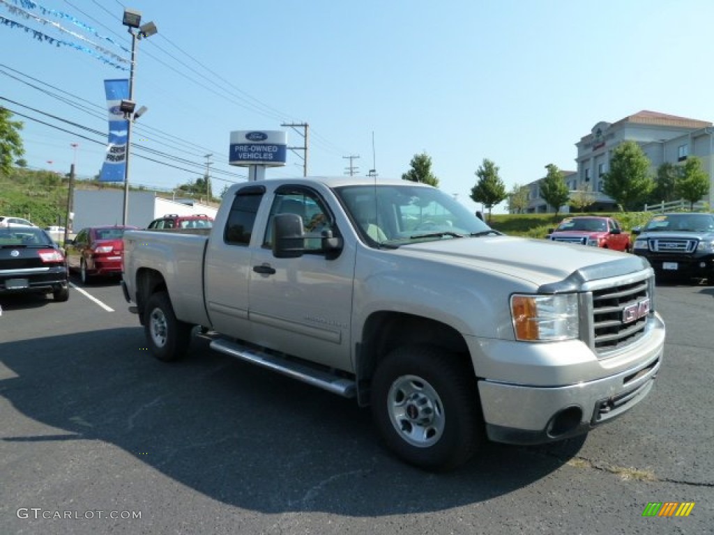 2007 Sierra 2500HD SLE Extended Cab 4x4 - Silver Birch Metallic / Dark Titanium photo #1