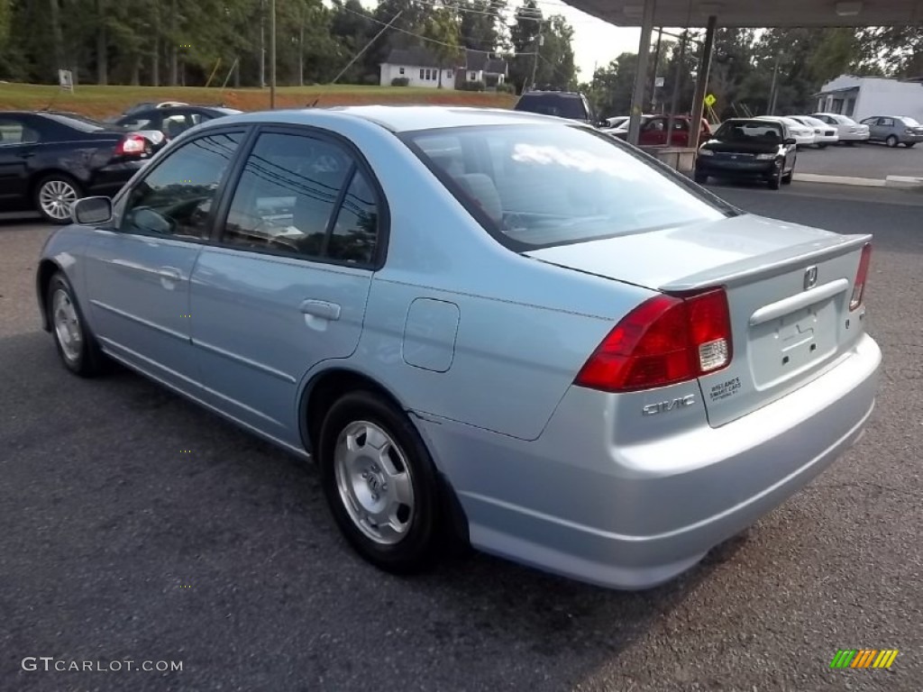 2005 Civic Hybrid Sedan - Opal Silver Blue Metallic / Gray photo #5