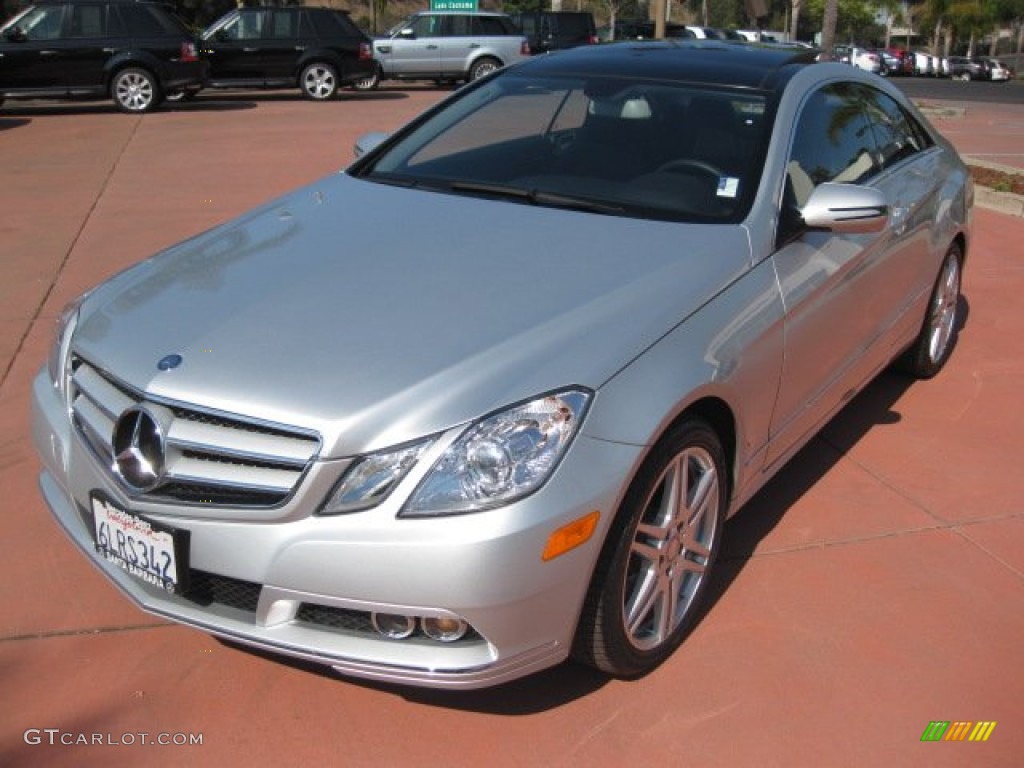 2010 E 350 Coupe - Iridium Silver Metallic / Black photo #1