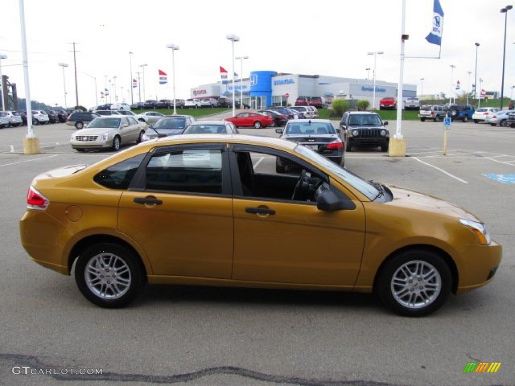 2009 Focus SE Sedan - Amber Gold Metallic / Charcoal Black photo #8