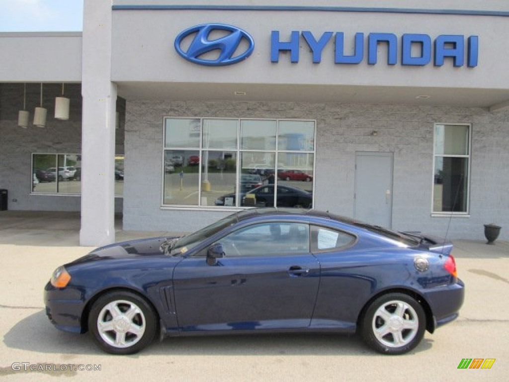 Carbon Blue 2003 Hyundai Tiburon Standard Tiburon Model Exterior Photo #53974113