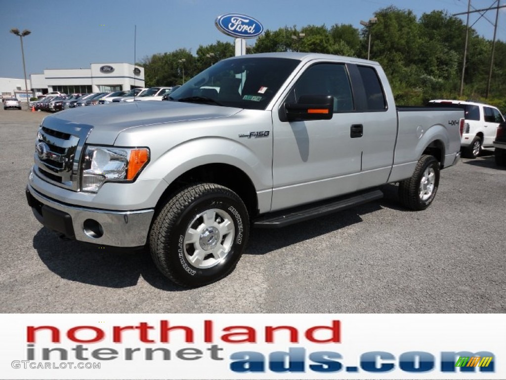 2011 F150 XLT SuperCab 4x4 - Ingot Silver Metallic / Steel Gray photo #2