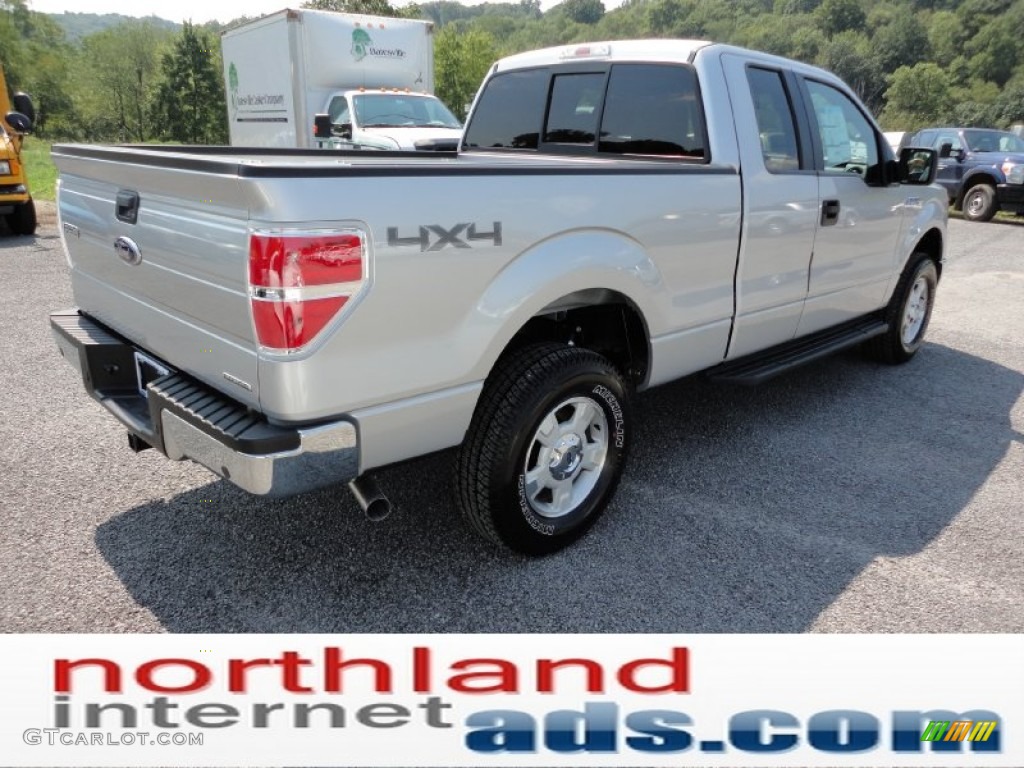 2011 F150 XLT SuperCab 4x4 - Ingot Silver Metallic / Steel Gray photo #6