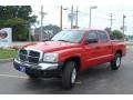 2005 Flame Red Dodge Dakota SLT Quad Cab 4x4  photo #2