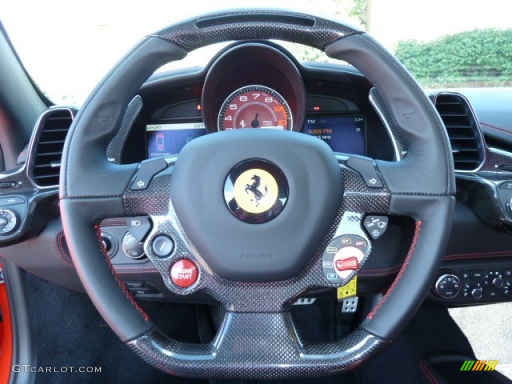2011 Ferrari 458 Italia Black/Red Steering Wheel Photo #53979766