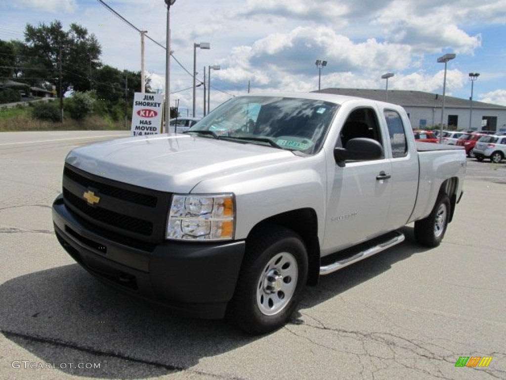 2010 Silverado 1500 Extended Cab 4x4 - Sheer Silver Metallic / Dark Titanium photo #8