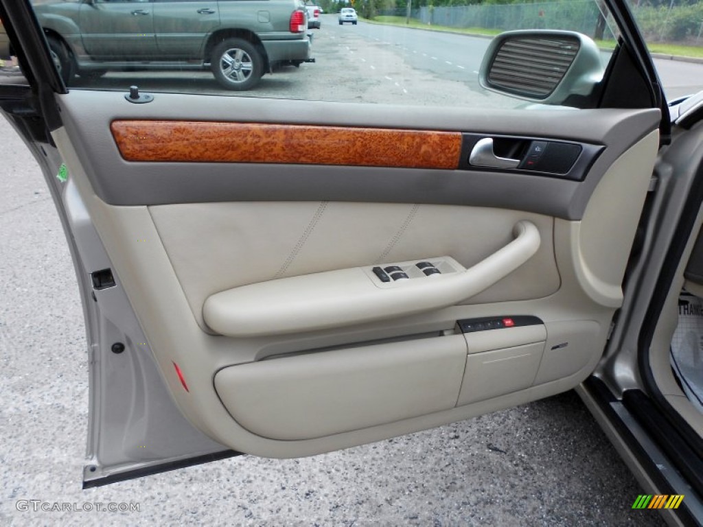 2002 Audi A6 3.0 quattro Avant Beige Door Panel Photo #53985911
