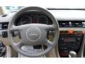 2002 Audi A6 Beige Interior Steering Wheel Photo