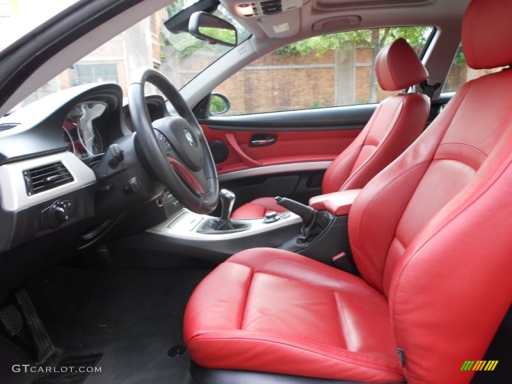 2007 3 Series 335i Coupe - Titanium Silver Metallic / Coral Red/Black photo #16