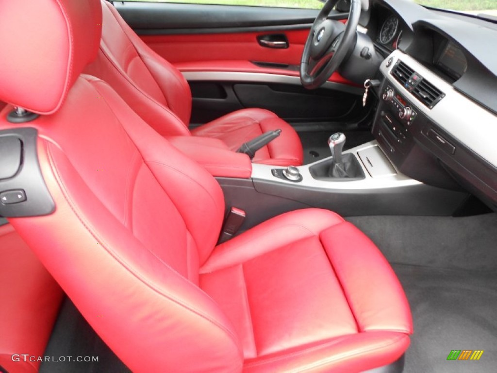 2007 3 Series 335i Coupe - Titanium Silver Metallic / Coral Red/Black photo #37