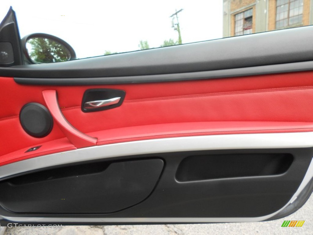 2007 3 Series 335i Coupe - Titanium Silver Metallic / Coral Red/Black photo #38