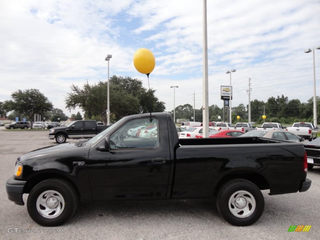 Black 2003 Ford F150 XL Regular Cab Exterior Photo #53989445