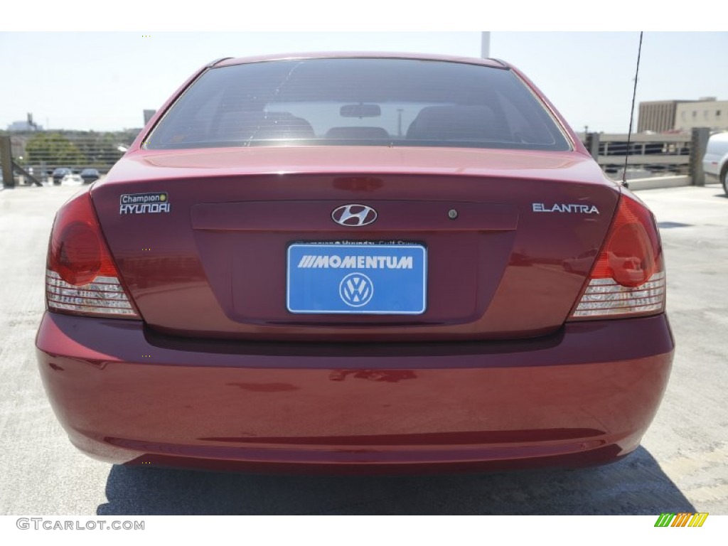 2006 Elantra GLS Sedan - Electric Red / Gray photo #4