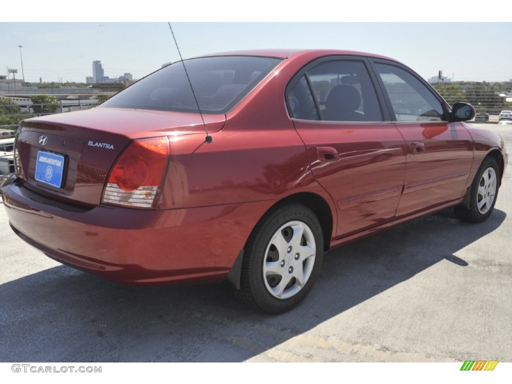 2006 Elantra GLS Sedan - Electric Red / Gray photo #5