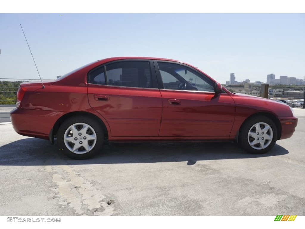 2006 Elantra GLS Sedan - Electric Red / Gray photo #6