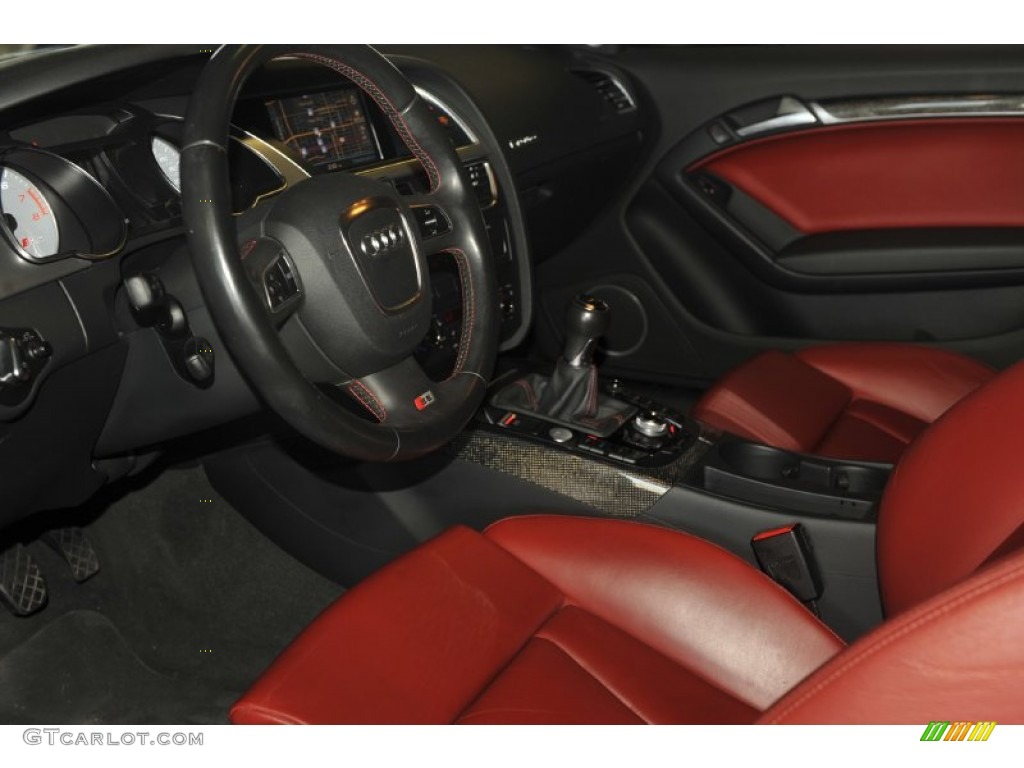 Magma Red Interior 2008 Audi S5 4.2 quattro Photo #53992883