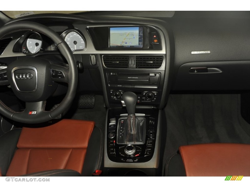 2010 Audi S5 3.0 TFSI quattro Cabriolet Tuscan Brown Silk Nappa Leather Dashboard Photo #53995127