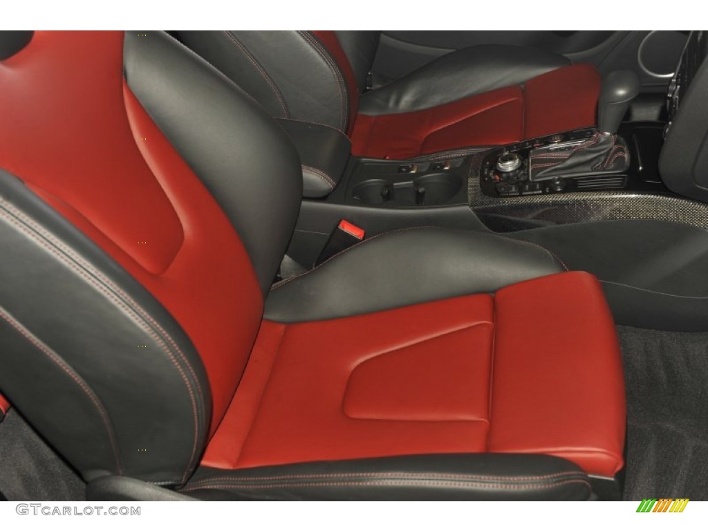 Magma Red Silk Nappa Leather Interior 2010 Audi S5 3.0 TFSI quattro Cabriolet Photo #53995628