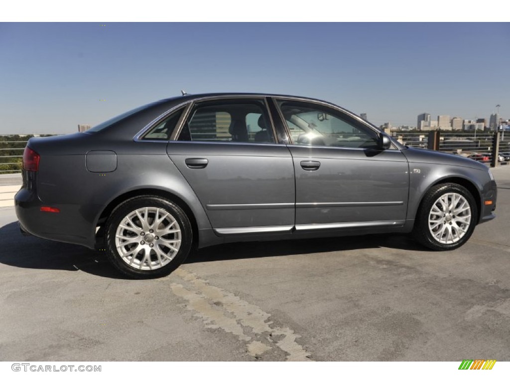 2008 A4 2.0T S-Line Sedan - Dolphin Grey Metallic / Light Gray photo #9