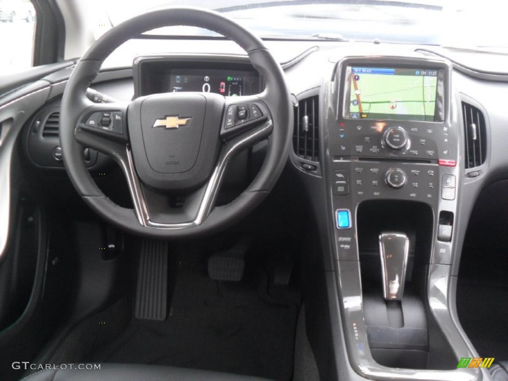 2012 Chevrolet Volt Hatchback Jet Black/Dark Accents Dashboard Photo #53997650