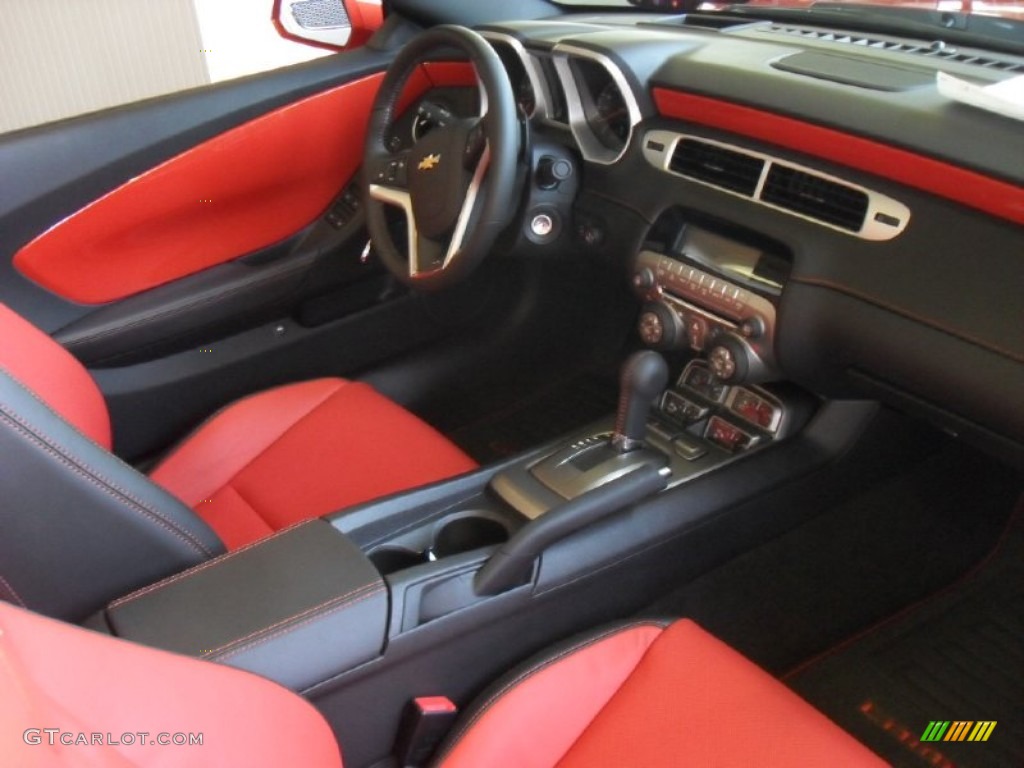 2012 Camaro SS/RS Convertible - Inferno Orange Metallic / Inferno Orange/Black photo #22