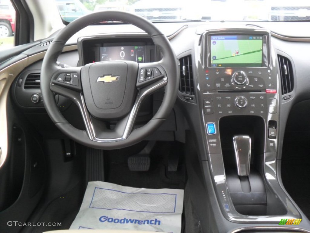 2012 Chevrolet Volt Hatchback Light Neutral/Dark Accents Dashboard Photo #53998175