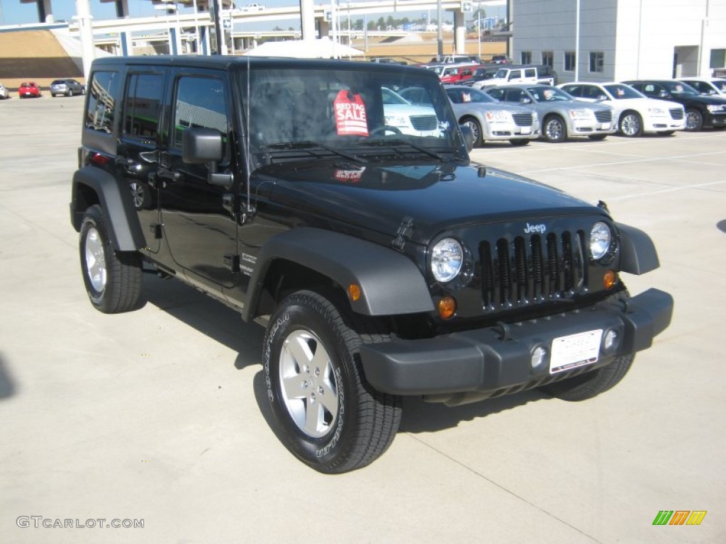 Black 2012 Jeep Wrangler Unlimited Sport S 4x4 Exterior Photo #53998226