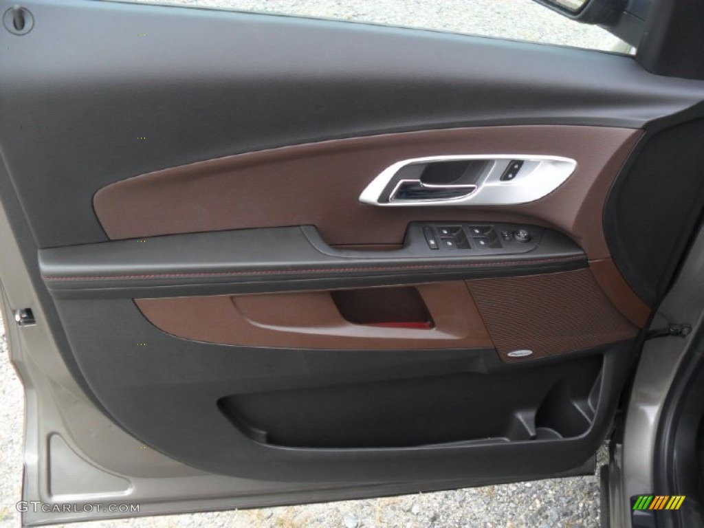 2012 Chevrolet Equinox LTZ Brownstone/Jet Black Door Panel Photo #53998333