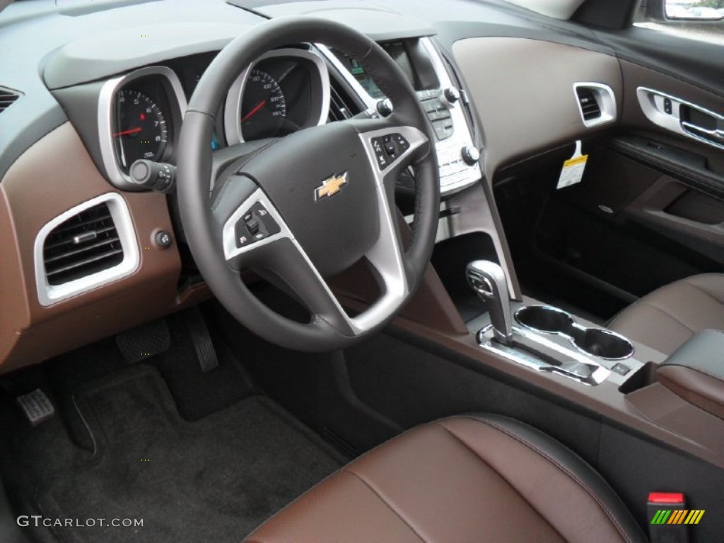 Brownstone/Jet Black Interior 2012 Chevrolet Equinox LTZ Photo #53998502