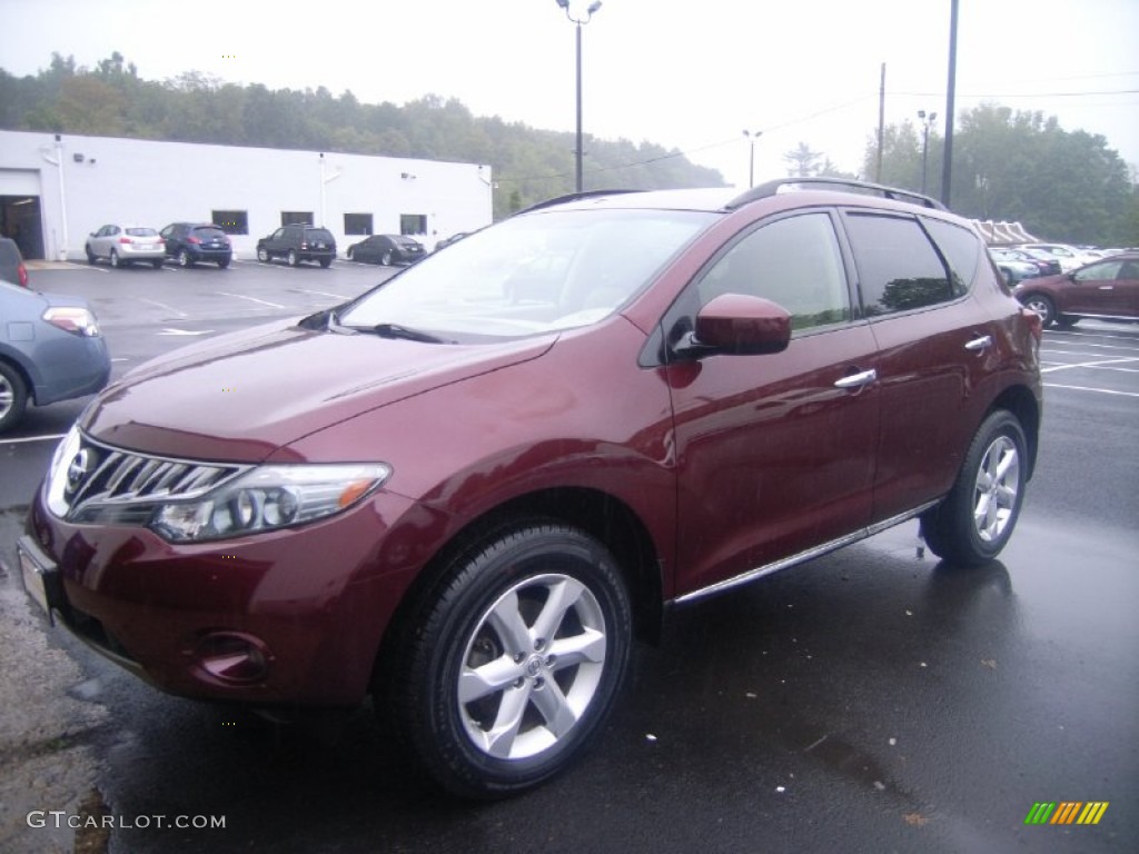 2009 Murano SL AWD - Merlot Metallic / Beige photo #27