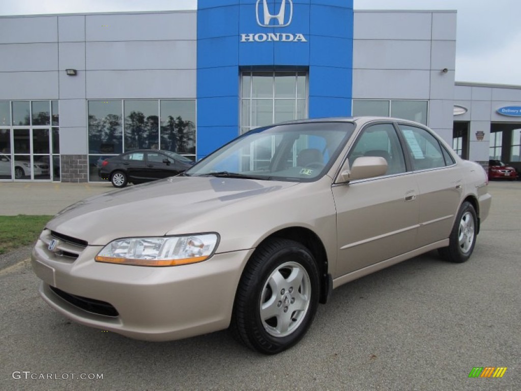 2000 Accord EX V6 Sedan - Naples Gold Metallic / Ivory photo #1