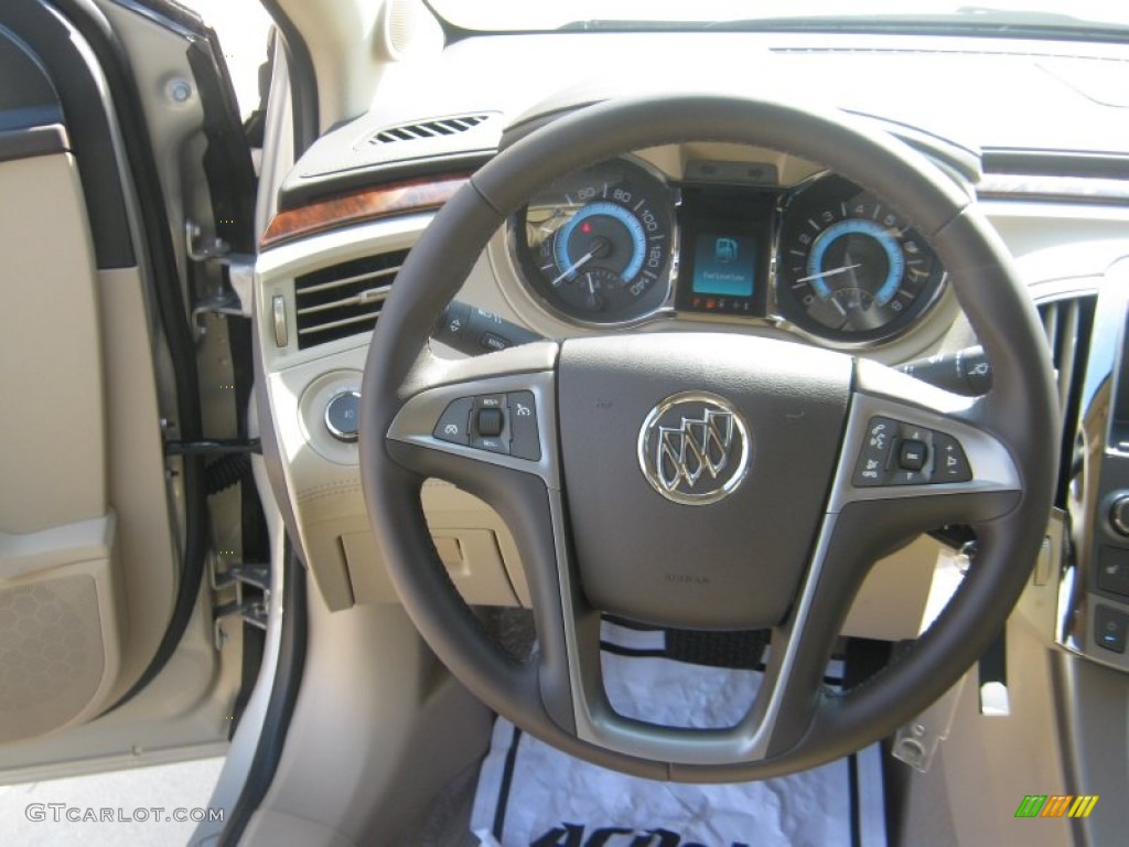 2012 Buick LaCrosse FWD Cashmere Steering Wheel Photo #54002393