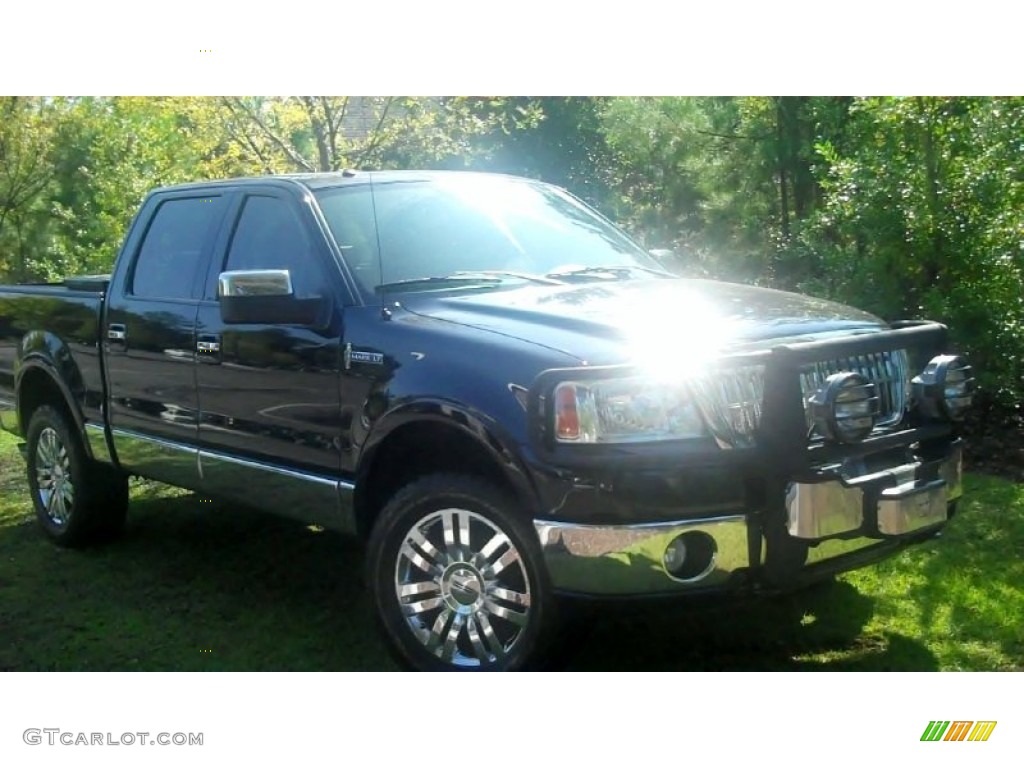 2007 Mark LT SuperCrew 4x4 - Black Clearcoat / Ebony/Dove Grey photo #1