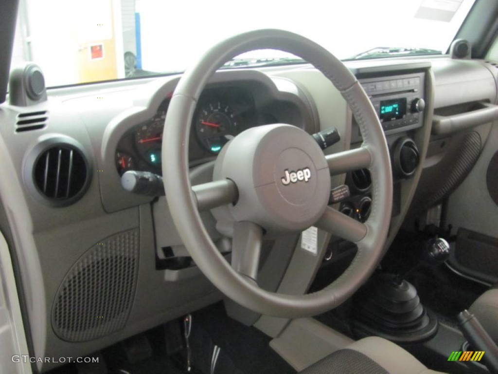 2007 Jeep Wrangler Unlimited X 4x4 Dark Slate Gray/Medium Slate Gray Steering Wheel Photo #54007959
