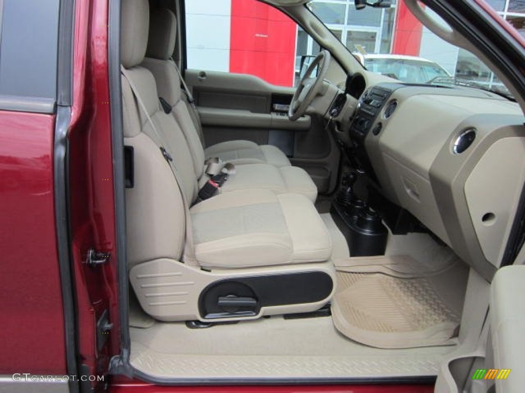 2006 F150 XLT SuperCab 4x4 - Dark Toreador Red Metallic / Tan photo #6