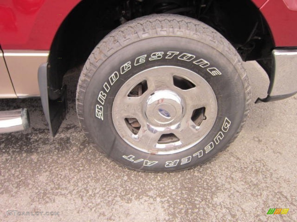 2006 F150 XLT SuperCab 4x4 - Dark Toreador Red Metallic / Tan photo #13