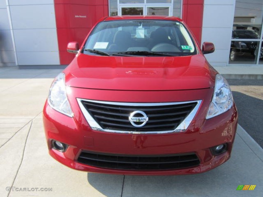 2012 Versa 1.6 SL Sedan - Red Brick / Charcoal photo #2