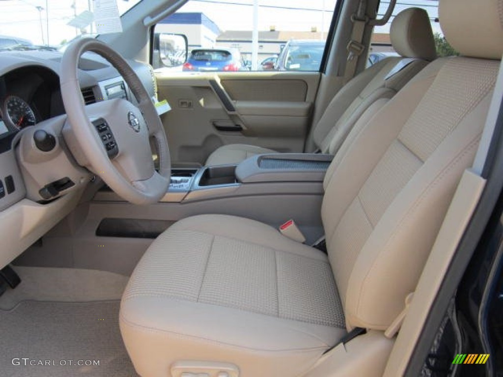 Almond Interior 2011 Nissan Titan SV Crew Cab 4x4 Photo #54010759