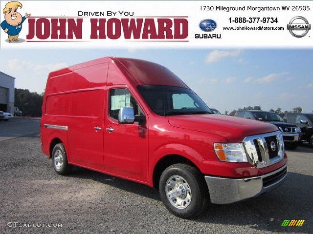 2012 NV 2500 HD S High Roof - Red Alert / Charcoal photo #1