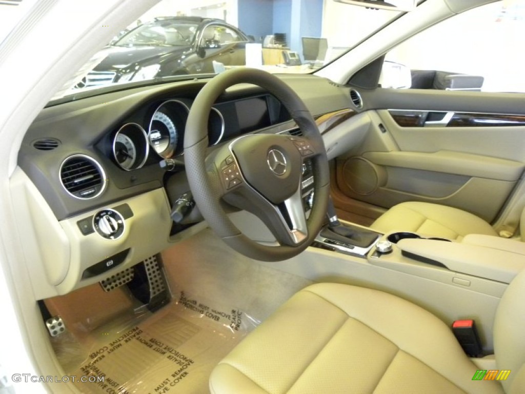 Almond Beige/Mocha Interior 2012 Mercedes-Benz C 250 Sport Photo #54011551