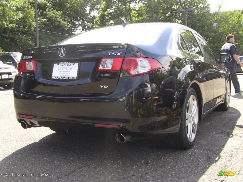 2010 TSX V6 Sedan - Crystal Black Pearl / Ebony photo #5