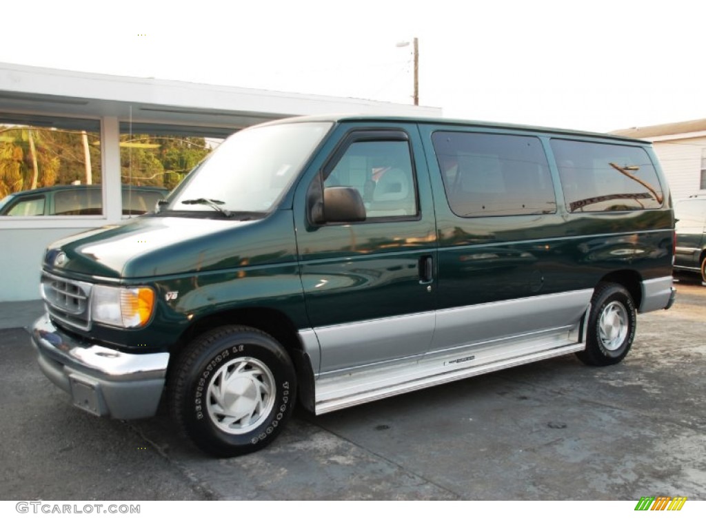 Deep Emerald Green Metallic 1999 Ford E Series Van E150 Custom Passenger Exterior Photo #54012862