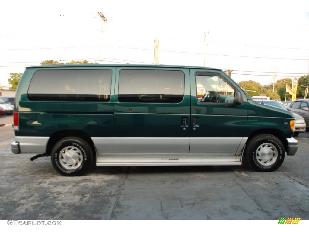 Deep Emerald Green Metallic 1999 Ford E Series Van E150 Custom Passenger Exterior Photo #54012880