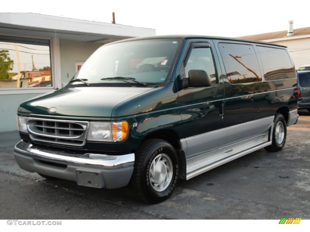 Deep Emerald Green Metallic 1999 Ford E Series Van E150 Custom Passenger Exterior Photo #54012898