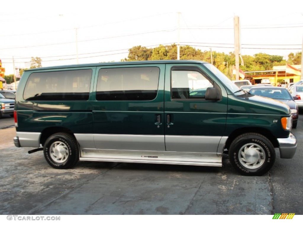 Deep Emerald Green Metallic 1999 Ford E Series Van E150 Custom Passenger Exterior Photo #54012937