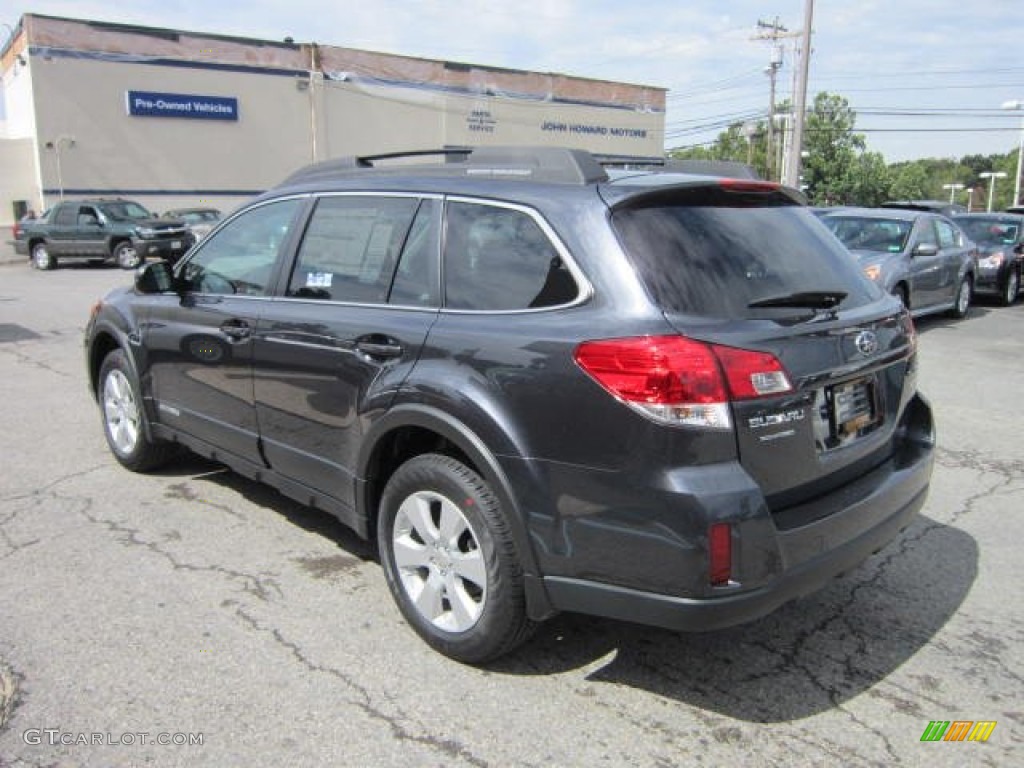 2011 Outback 2.5i Premium Wagon - Graphite Gray Metallic / Off Black photo #5