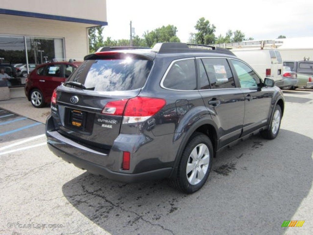 2011 Outback 2.5i Premium Wagon - Graphite Gray Metallic / Off Black photo #7