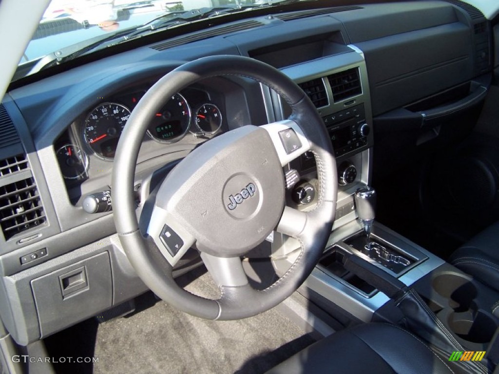 2009 Jeep Liberty Limited Dark Slate Gray Steering Wheel Photo #54015674