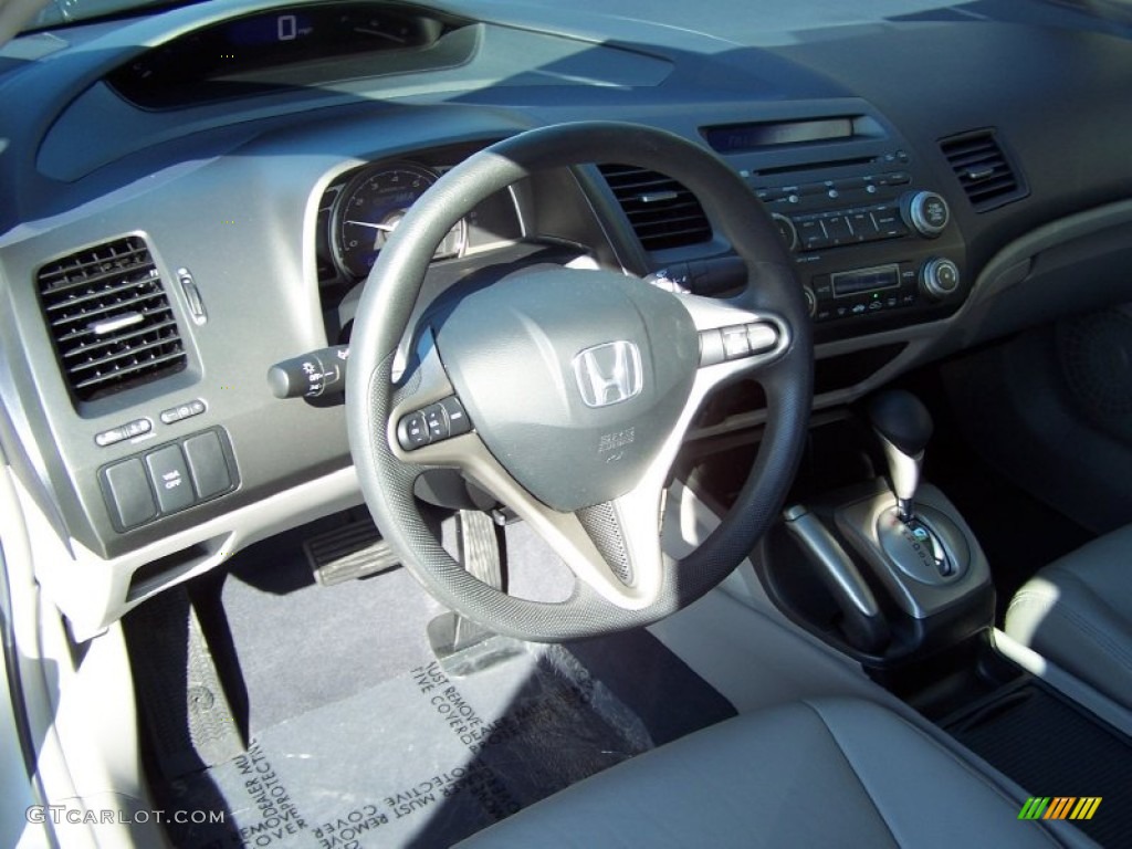 2009 Civic Hybrid Sedan - Alabaster Silver Metallic / Gray photo #9