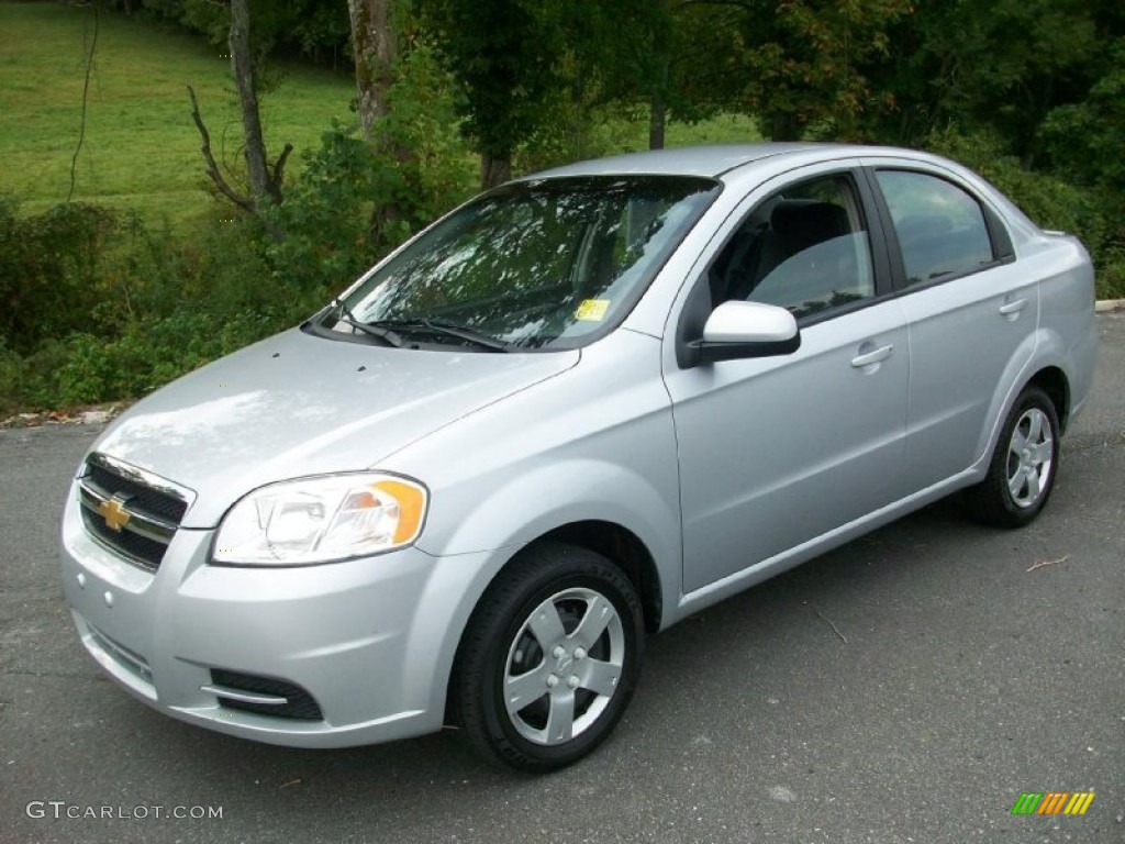 2010 Aveo LT Sedan - Cosmic Silver / Charcoal photo #1